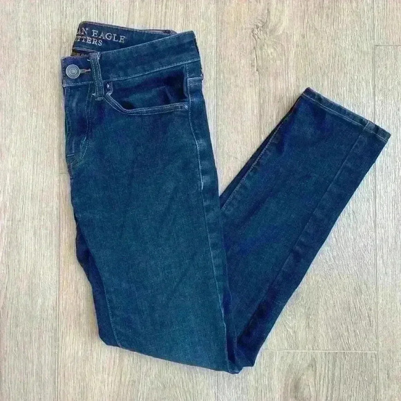American Eagle Men’s Dark Wash Skinny Jeans 360 Extreme Flex - Size 28x30 - Picture 3 of 8